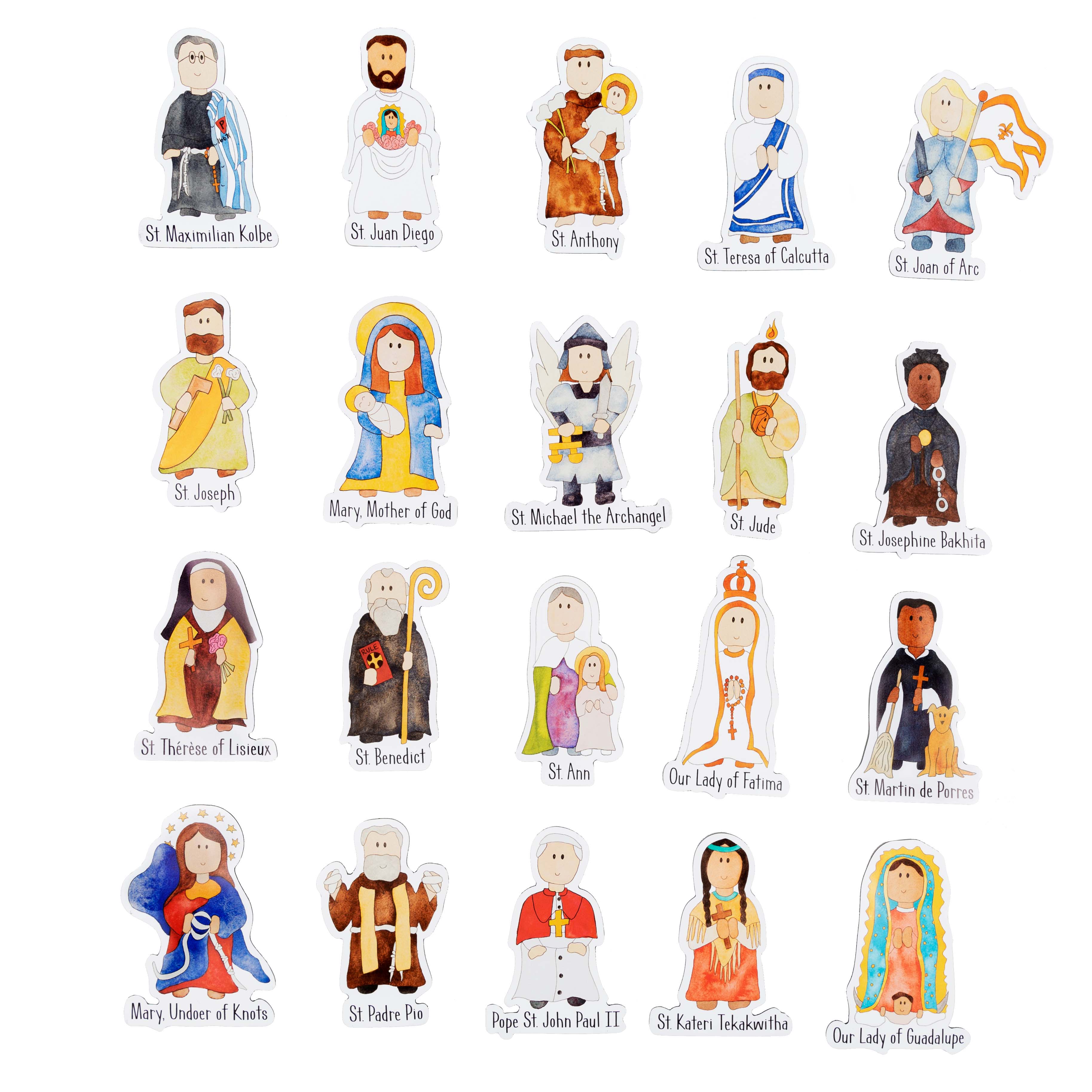 Junior Saints Magnets - Set of 20