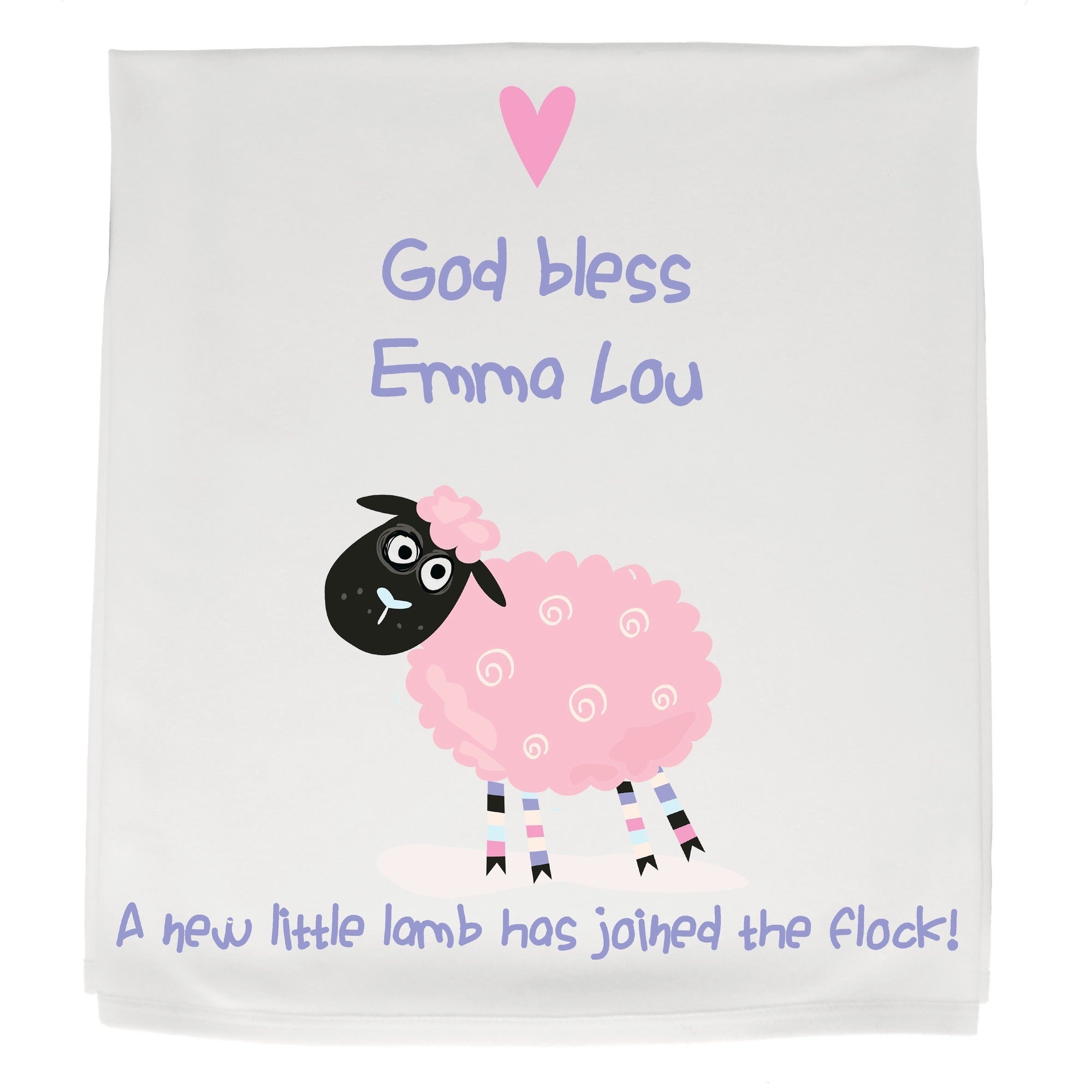 Personalized "Joined the Flock" Blankie for Girl