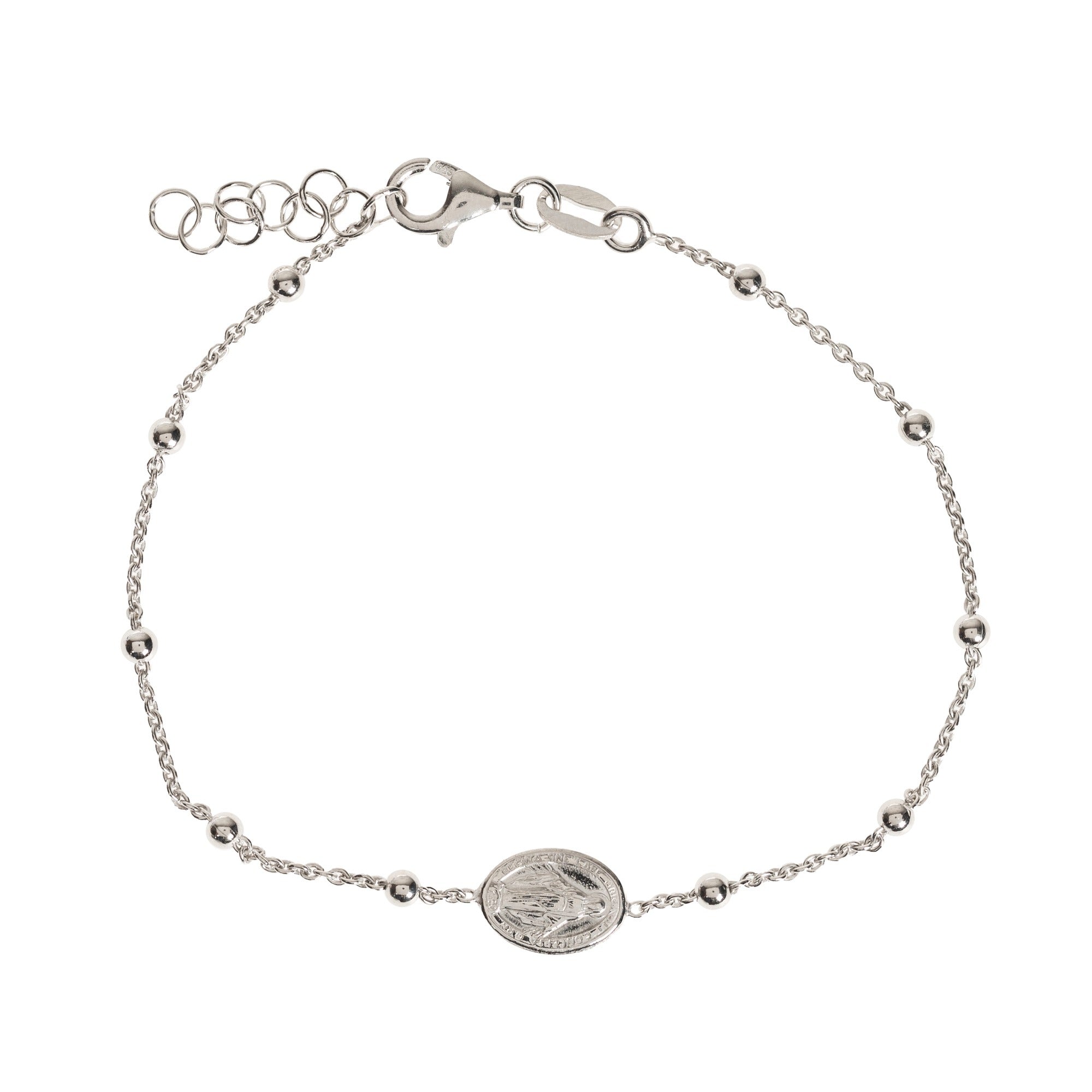 Delicate Sterling Silver Rosary Bracelet