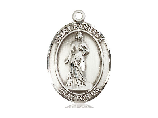 Sterling Silver St. Barbara Pendant w/ chain