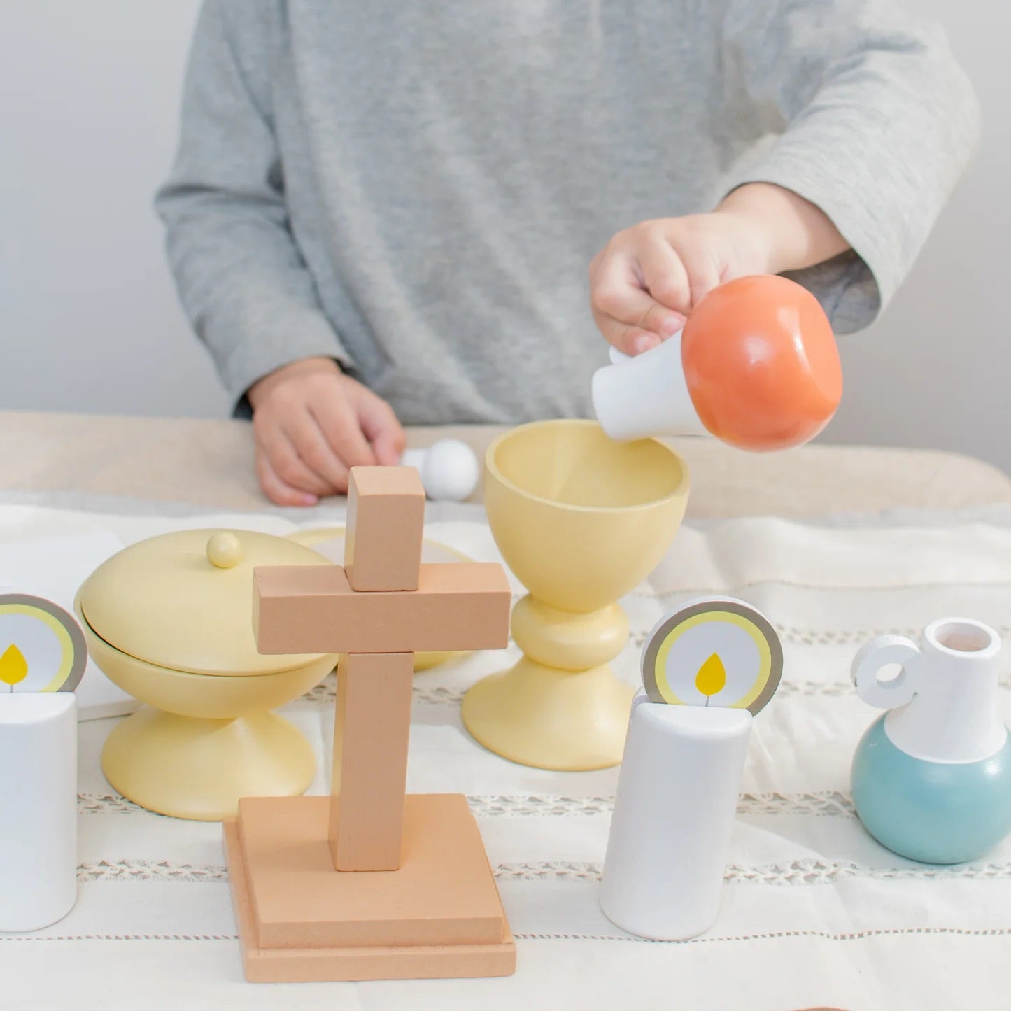 Children's Wooden Mass Kit Playset