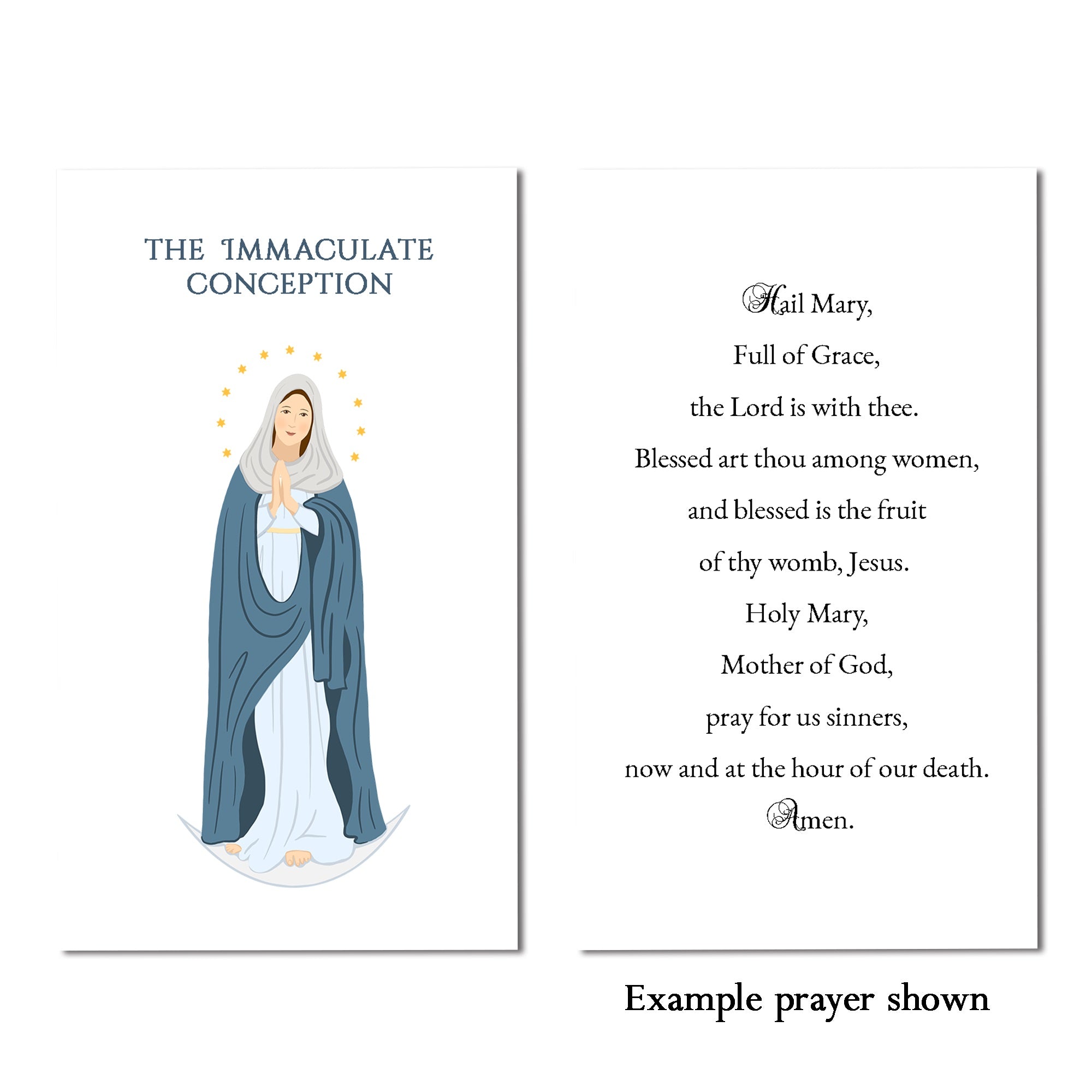 The Immaculate Conception Personalized Prayer Card