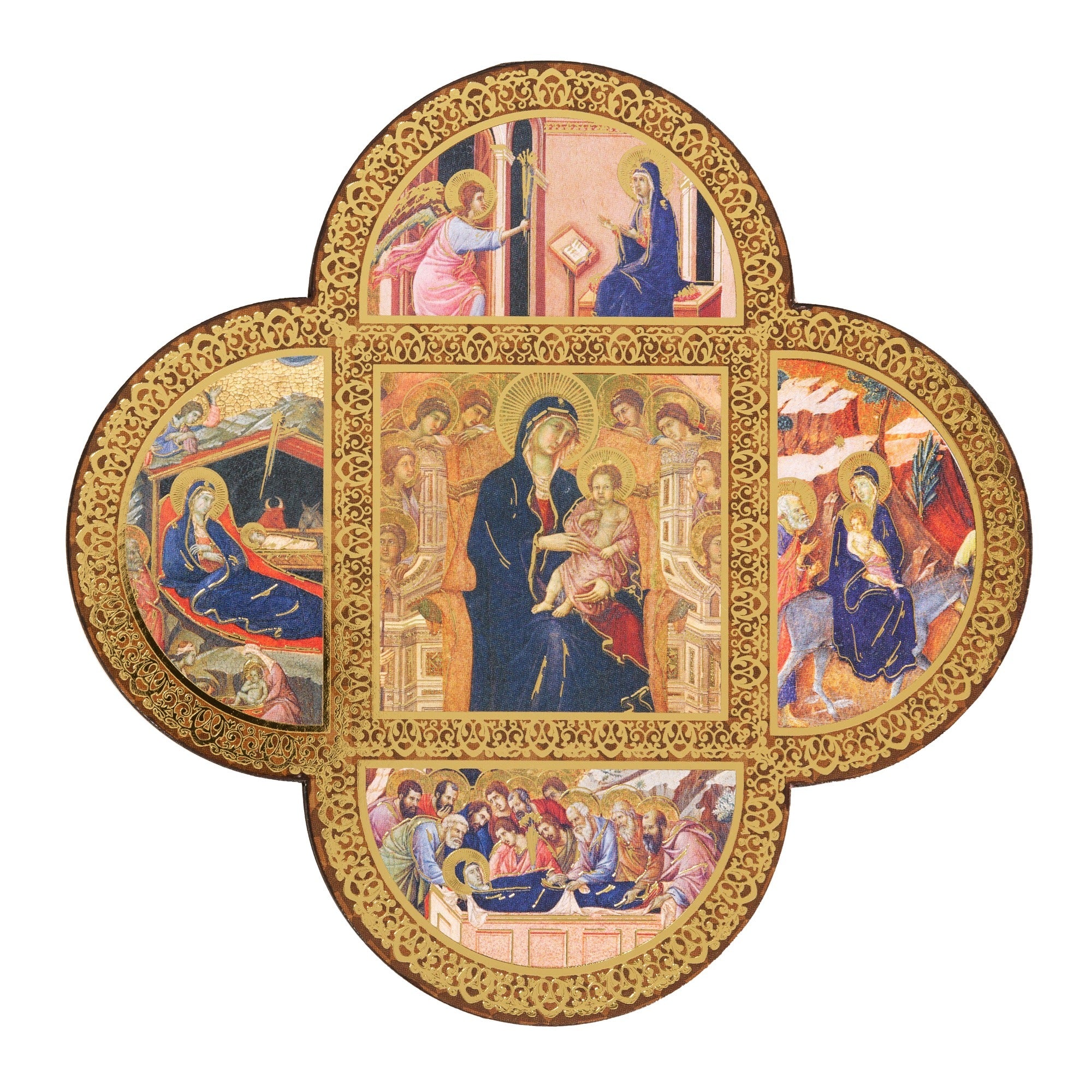 Life of Mary Icon Cross - 7.3"