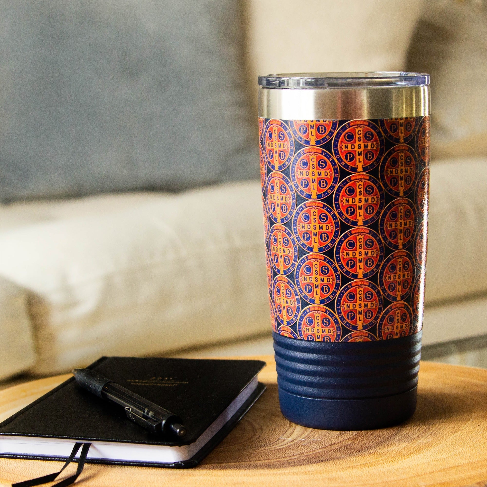 St. Benedict Medal Insulated Blue 20oz Tumbler