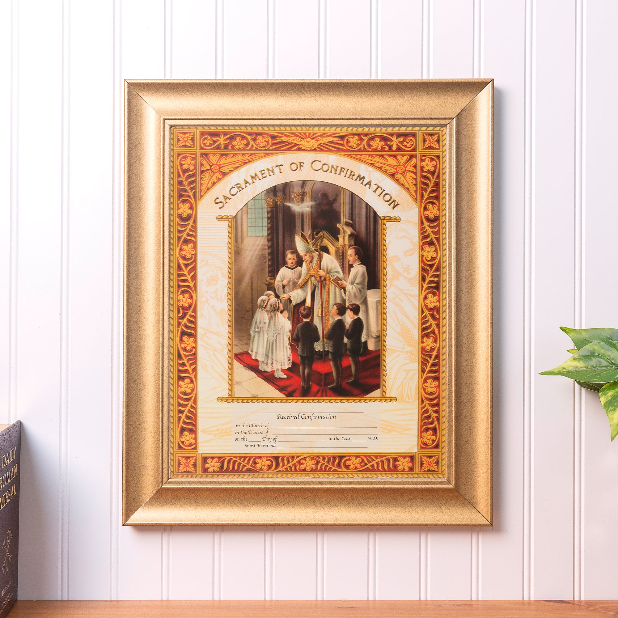Heirloom Gold Framed Confirmation Certificate - 11 x 14