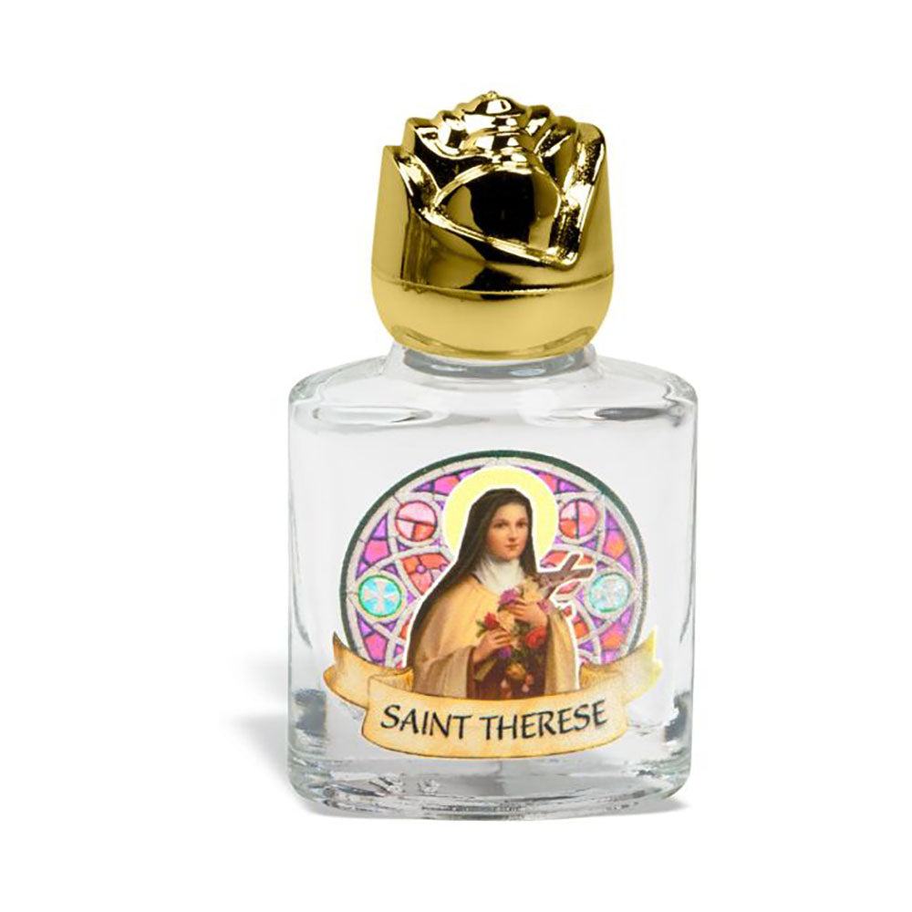 St. Therese Stained Glass Window Holy Water Bottle