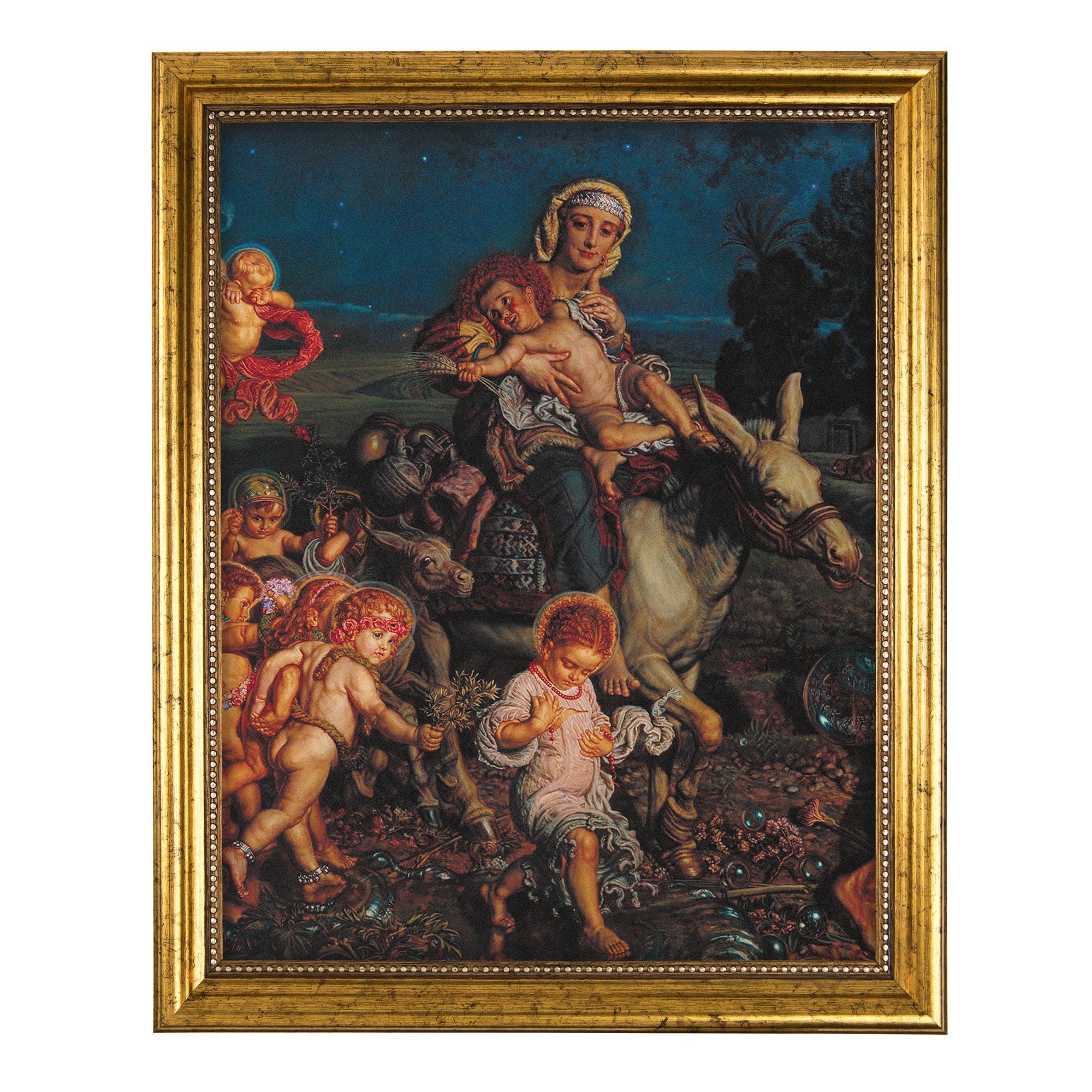Triumph of the Innocents Antique Gold Framed Print - 8" x 10"