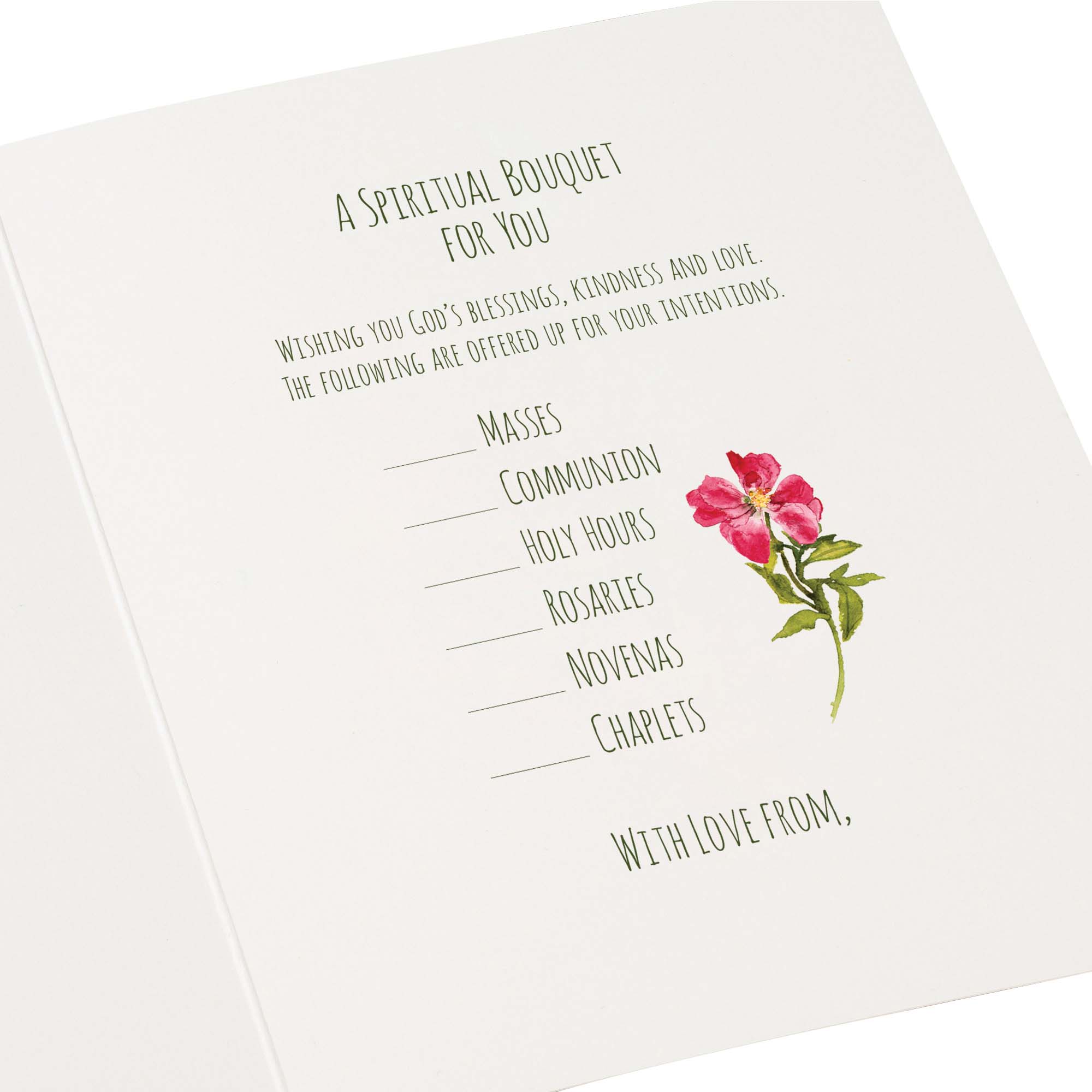 Wild Roses Spiritual Bouquet Card