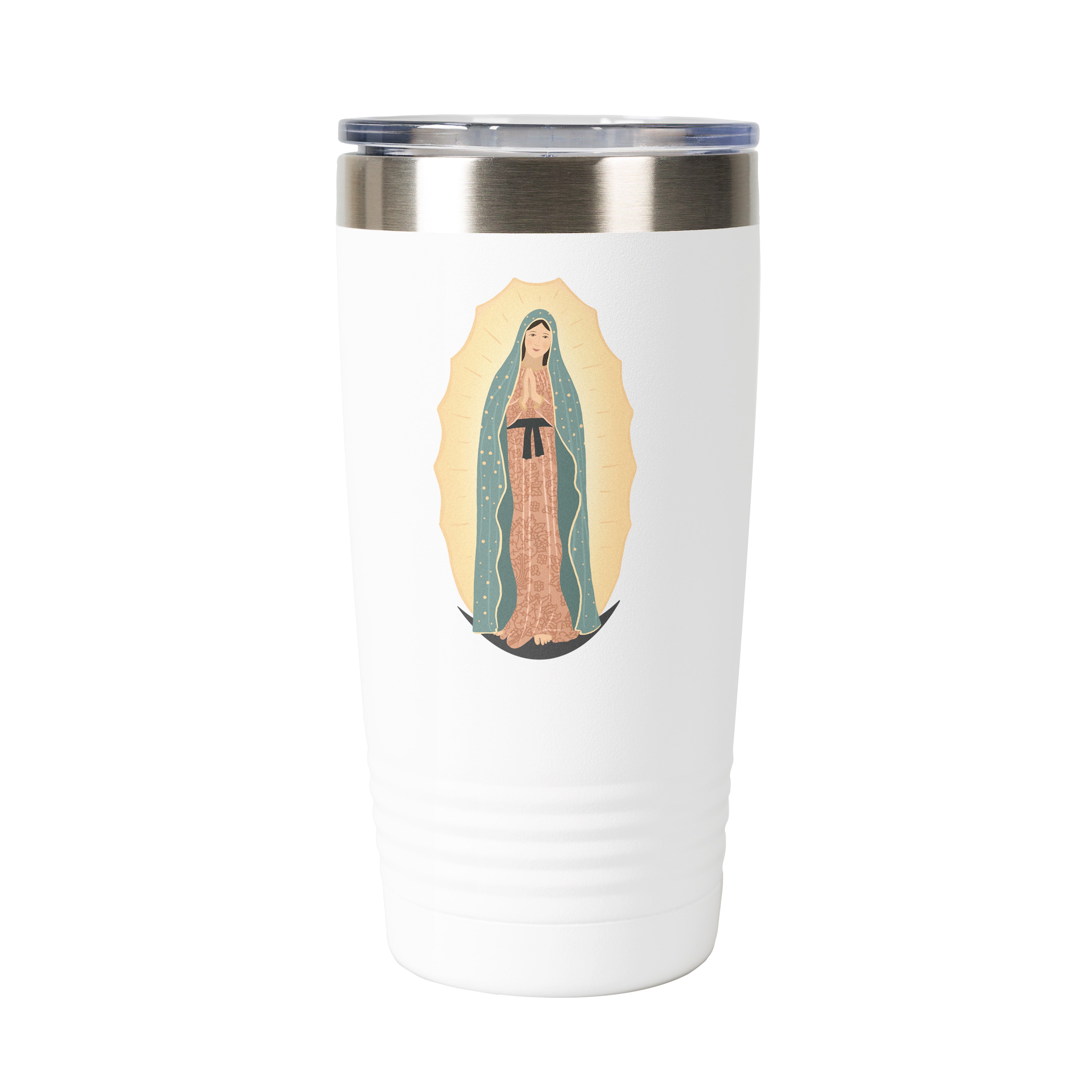 Our Lady of Guadalupe Personalized 20 oz. White Tumbler