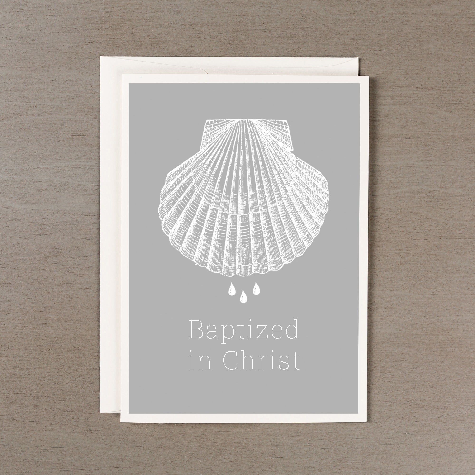 Baptism Shell Card w/ Envelope