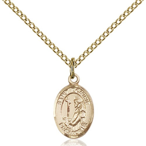 14kt Gold Filled St. Dominic de Guzman Petite Pendant