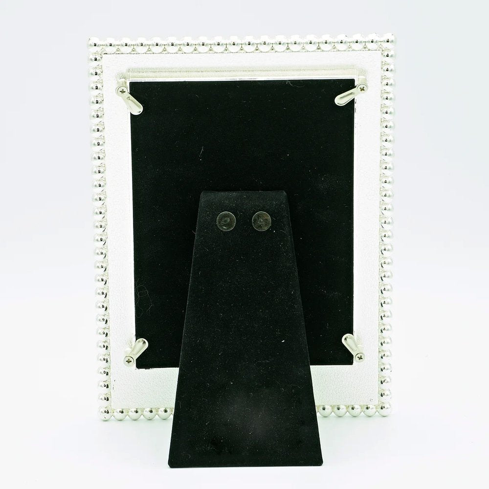 Beaded Edge Silver Baptism Frame - 4x6 Photo