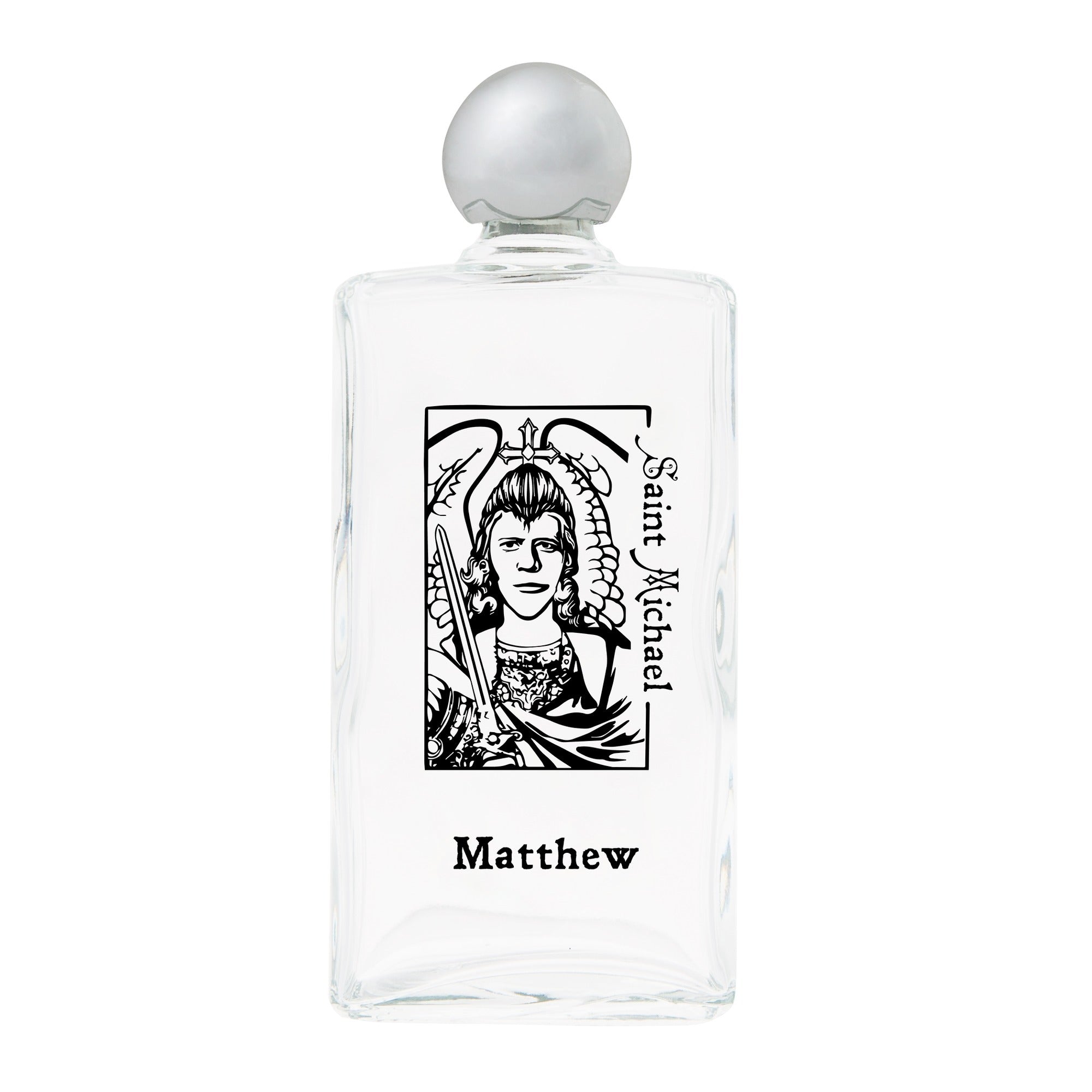 Personalized St. Michael Holy Water Bottle