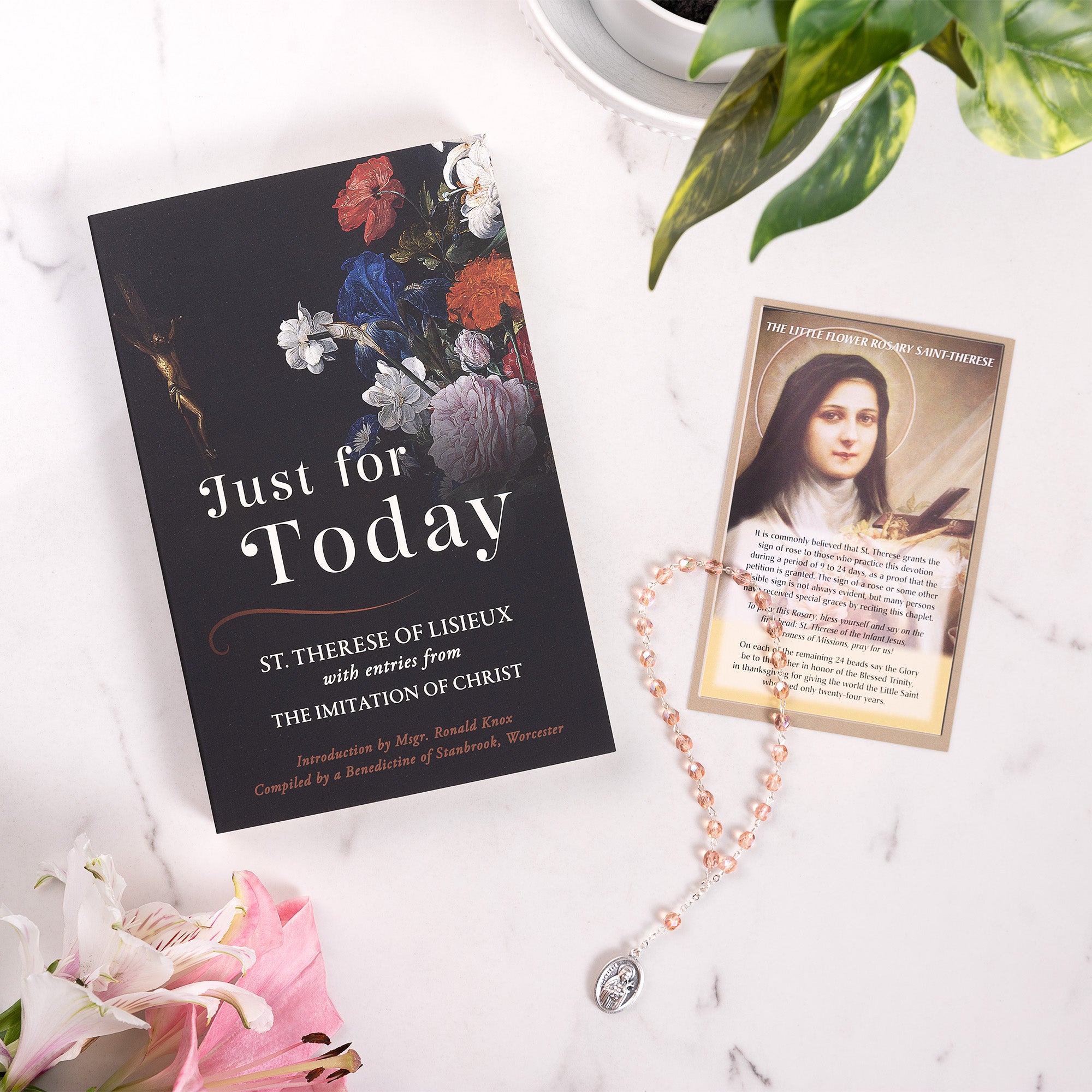 Just for Today Book & Chaplet of St. Therese of Lisieux Gift Set