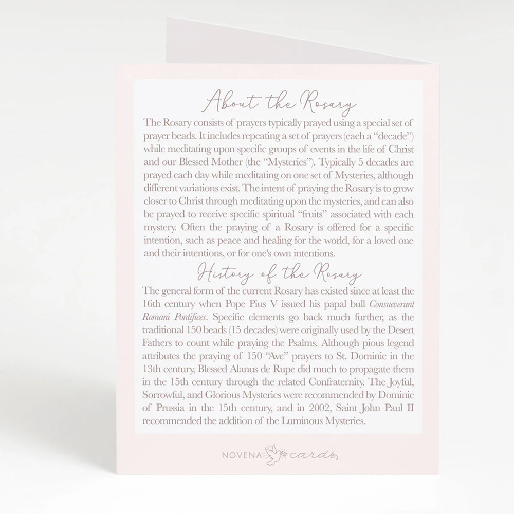 I Prayed a Rosary for You Sympathy Greeting Cards (4 Pack)