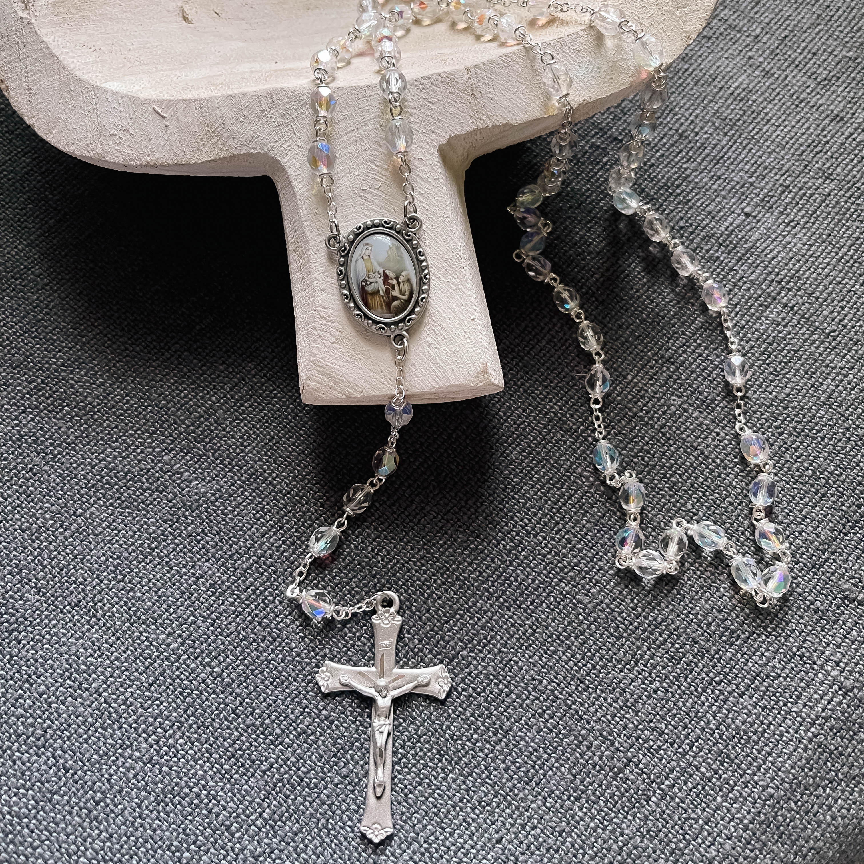 St. Elizabeth of Hungary Crystal Rosary