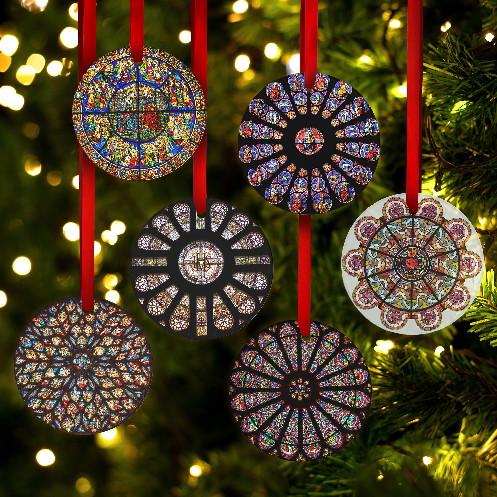 Lot De 6 Boules De Noël En Verre Multicolore - Home Accent