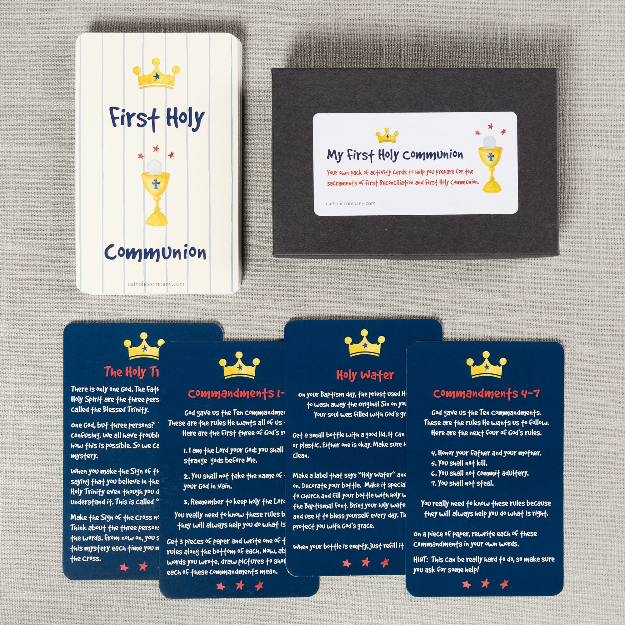 First Communion Preparation Cards - Boys