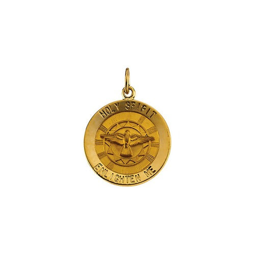 14kt Yellow 18mm Holy Spirit Medal