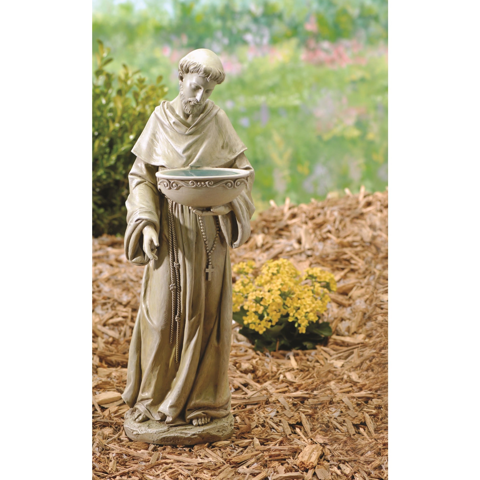 St. Francis Garden Bird Bath 20"