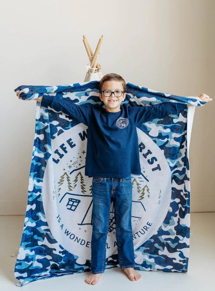 Wonderful Adventure Fleece Throw Blanket