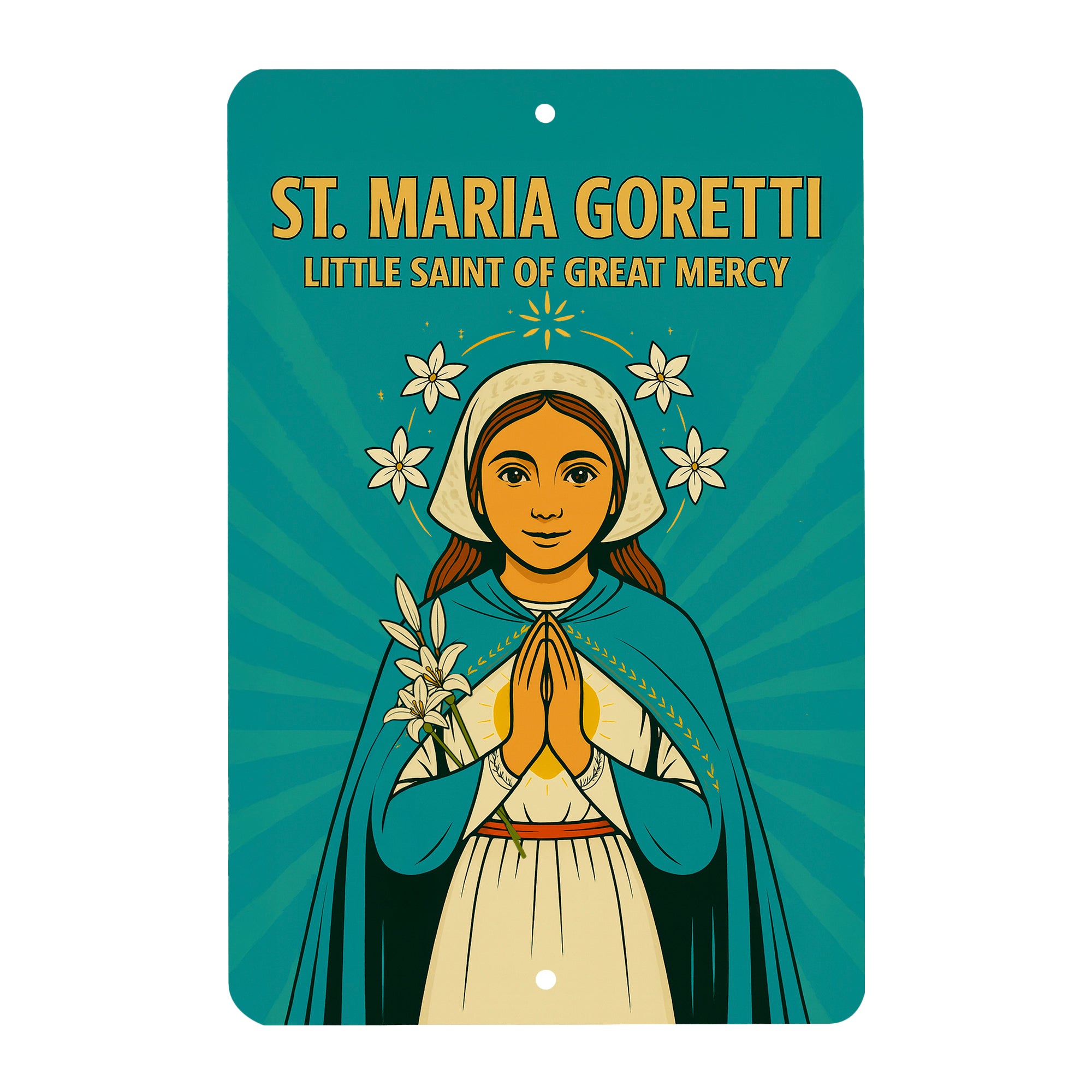St. Maria Goretti Superhero Tin Sign