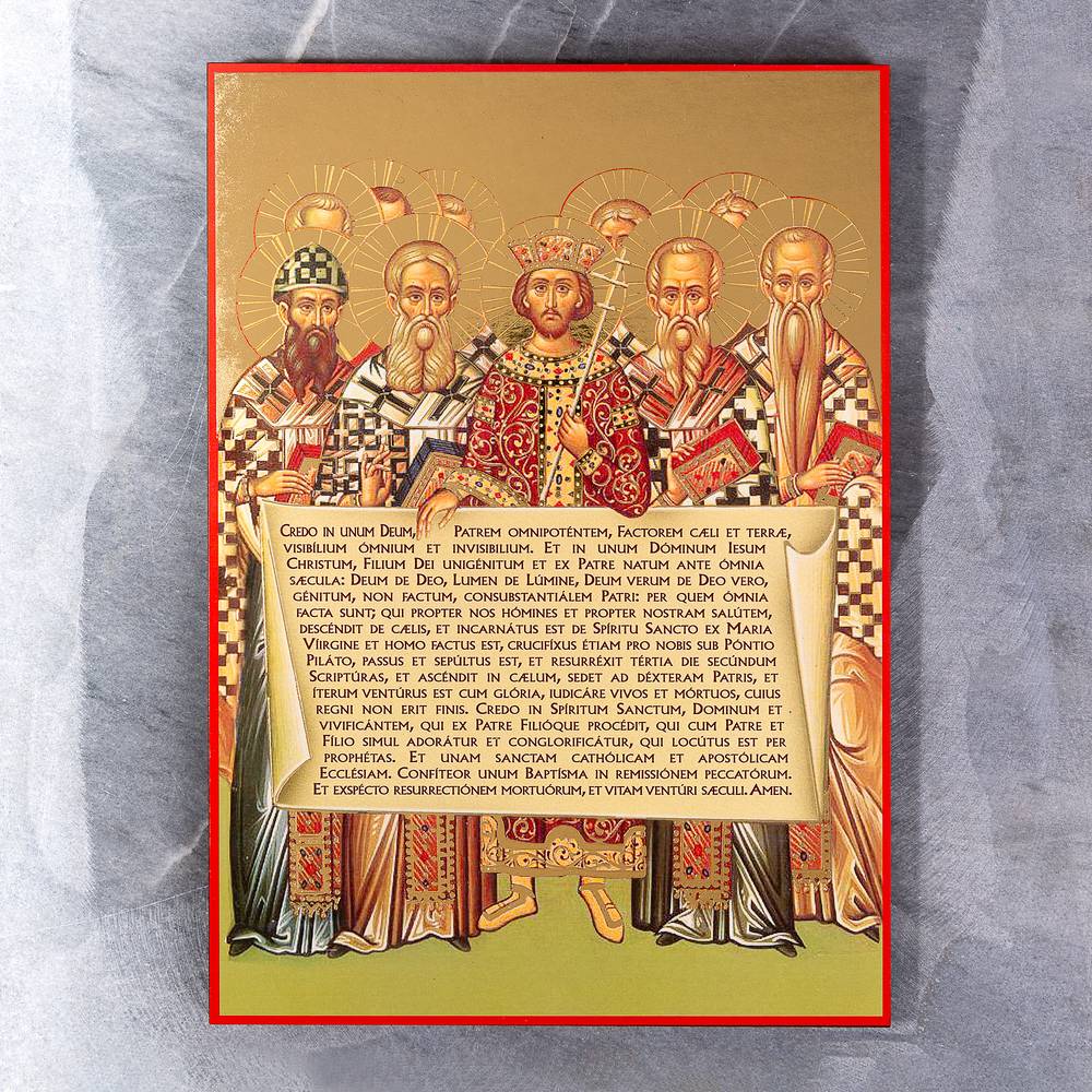 Nicene Creed Latin Wood Icon