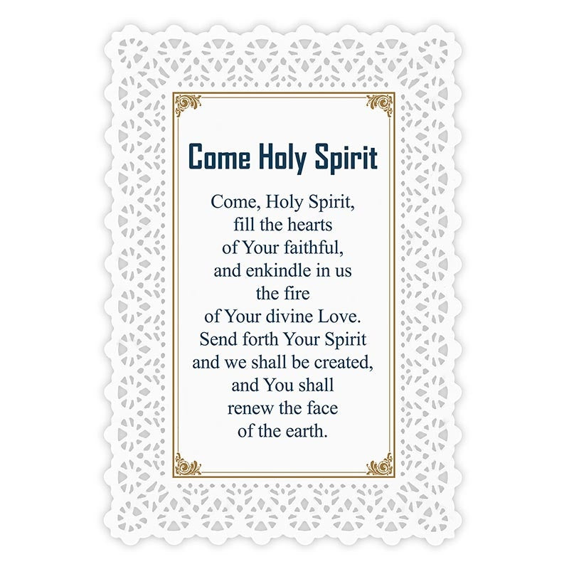 Holy Spirit or Confirmation Lace Holy Card