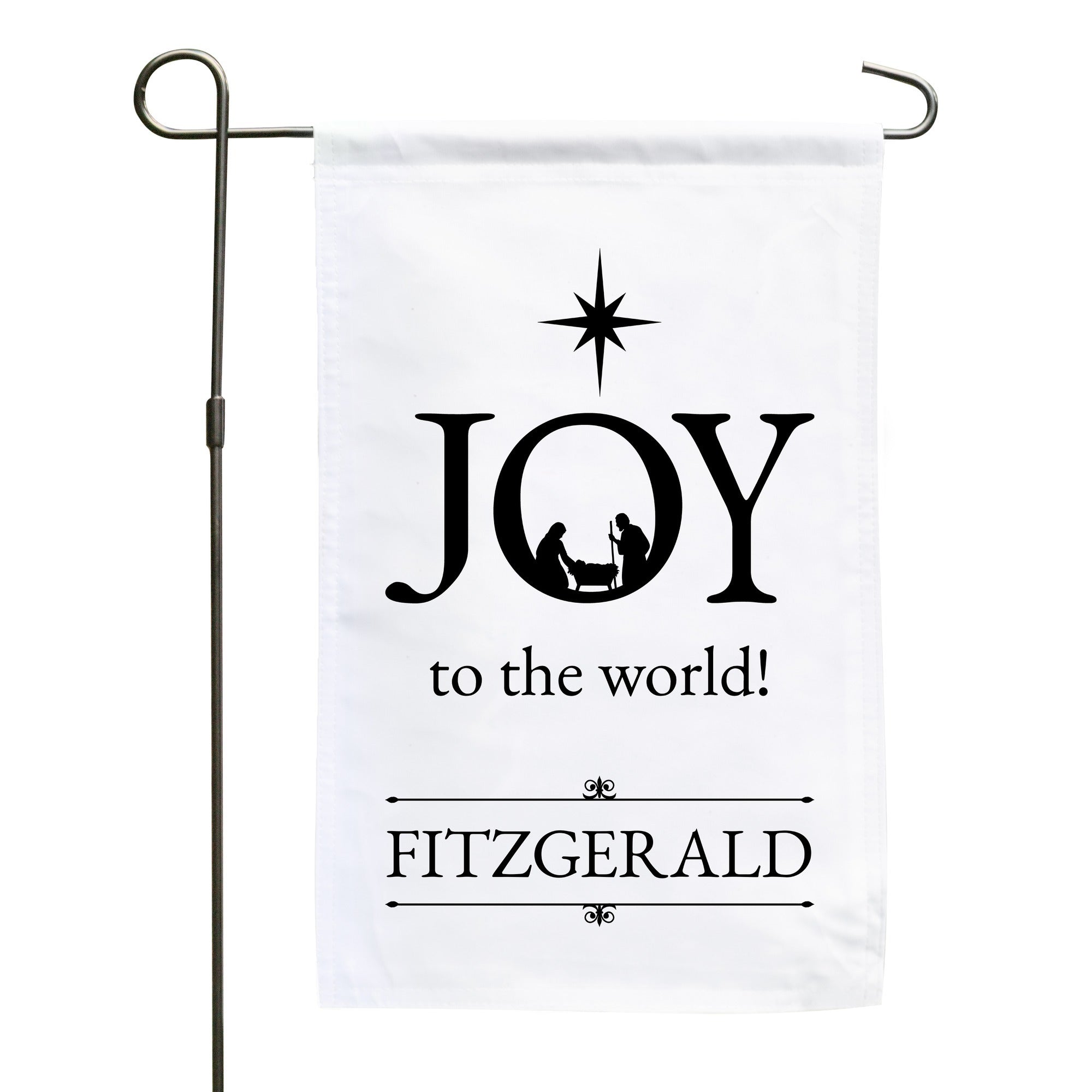 Personalized Joy to the World Flag
