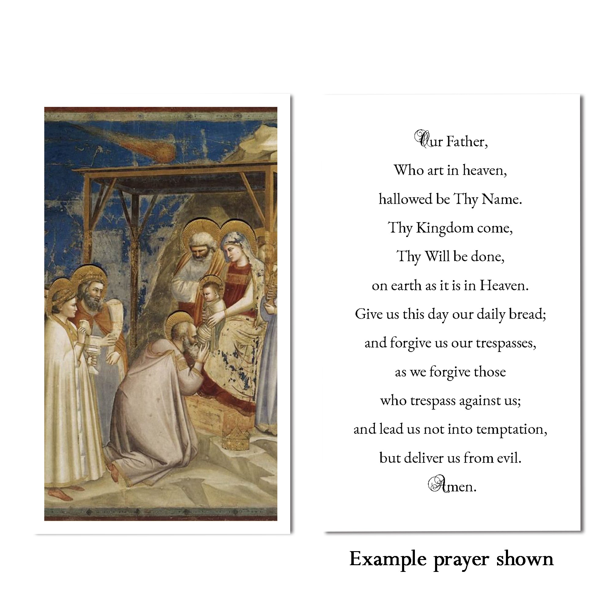 Adoration of the Magi by di Bondone Personalized Prayer Card