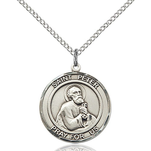 Sterling Silver St. Peter the Apostle Pendant - 2508012