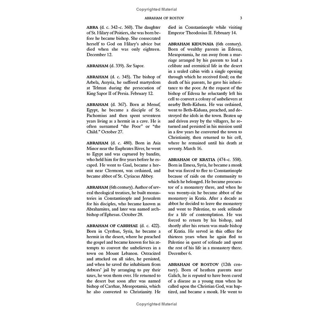 Dictionary of Saints