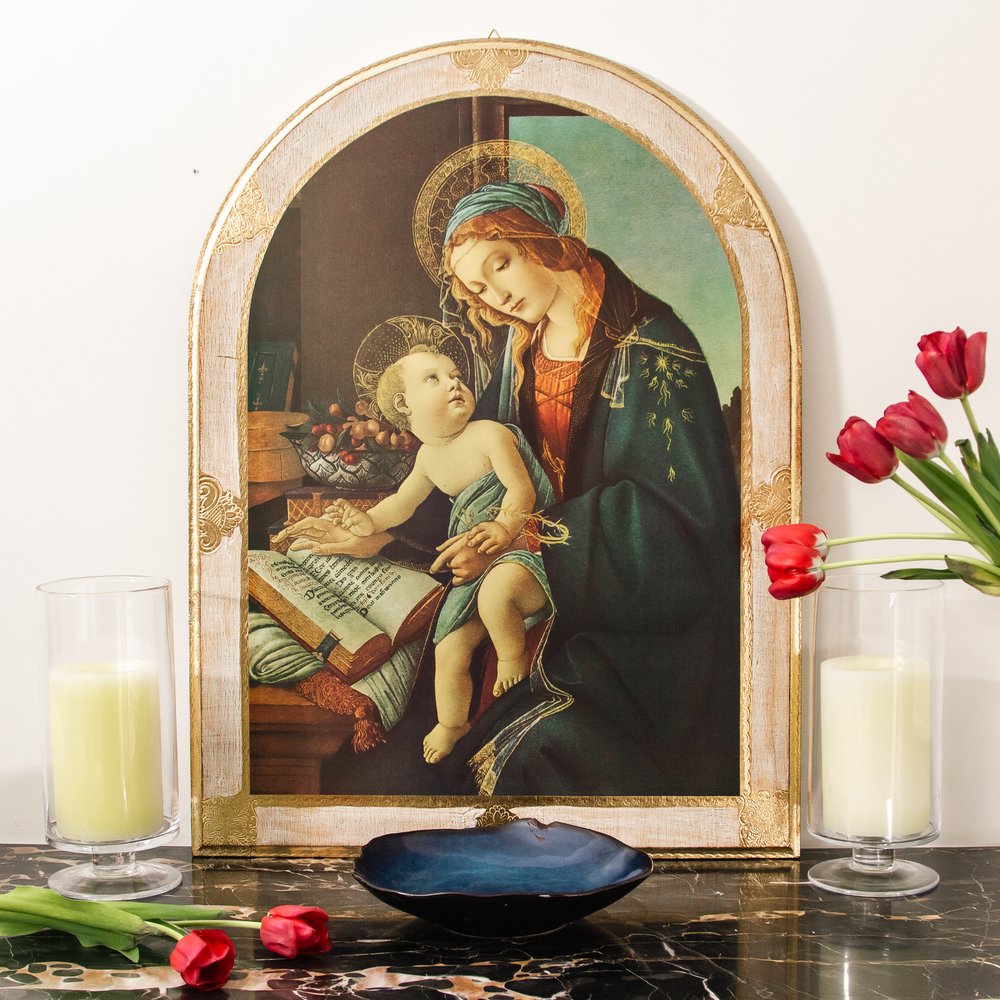 Arched Madonna of the Library Florentine Plaque