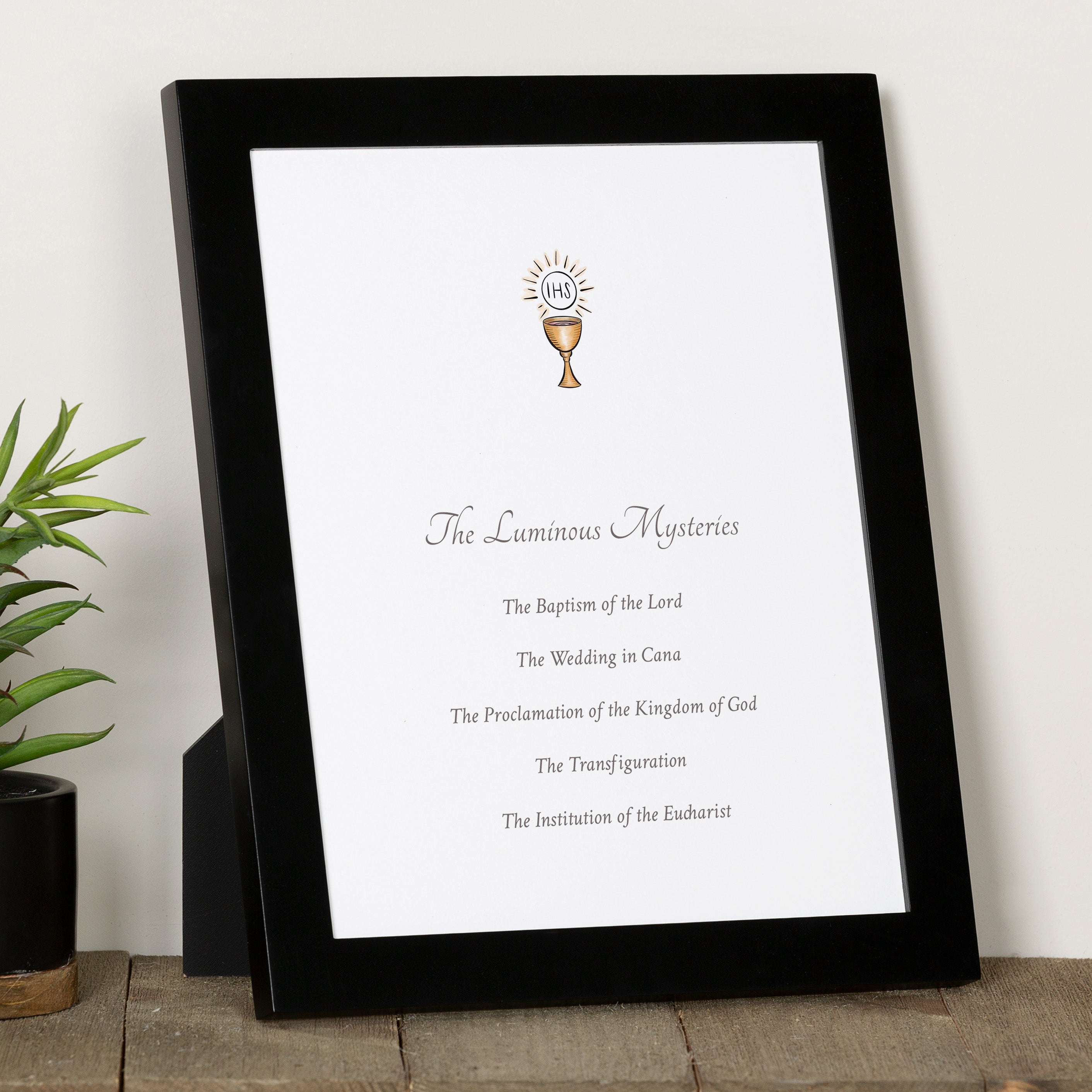 Luminous Mysteries Black Framed Print