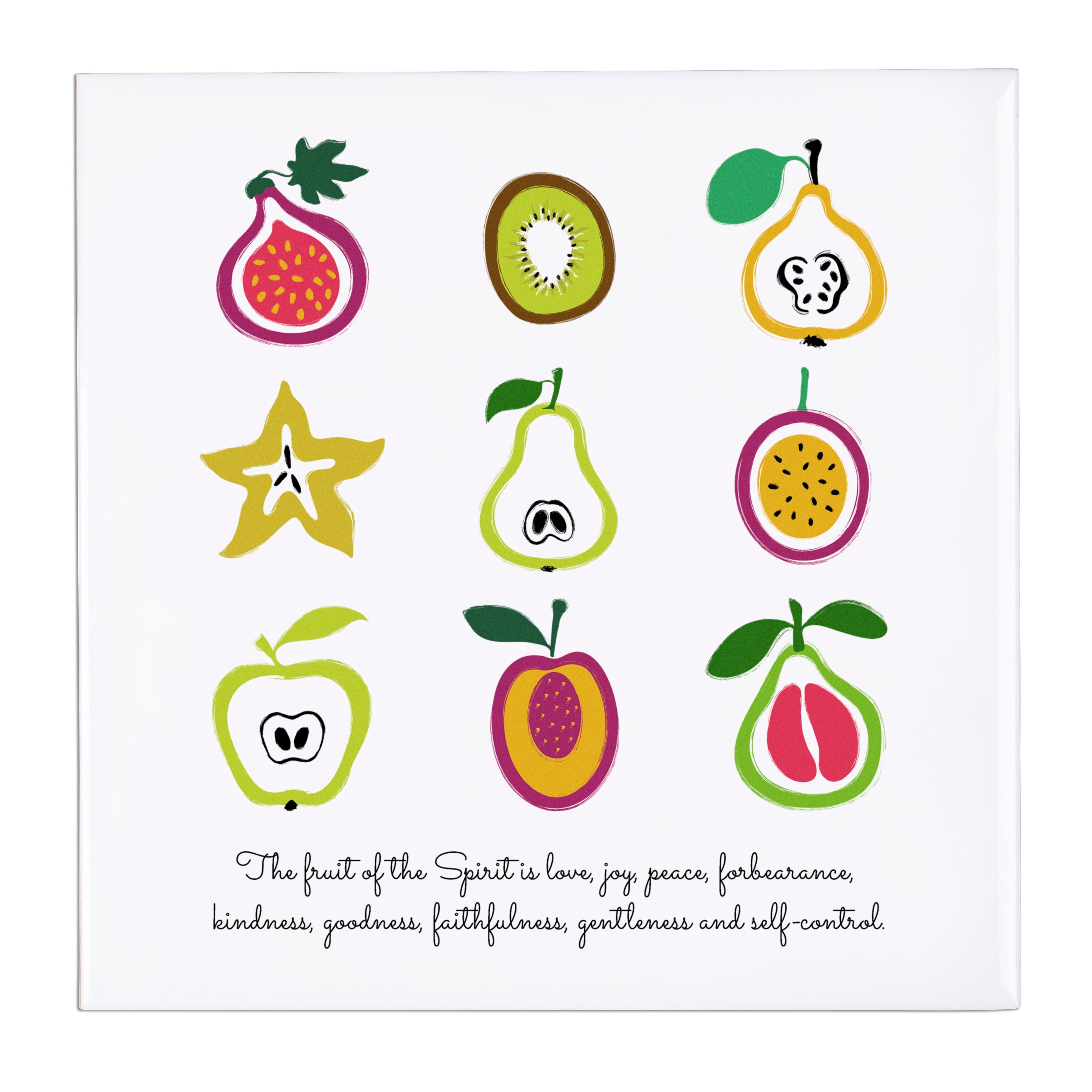 Fruit of the Spirit Ceramic Tile Trivet