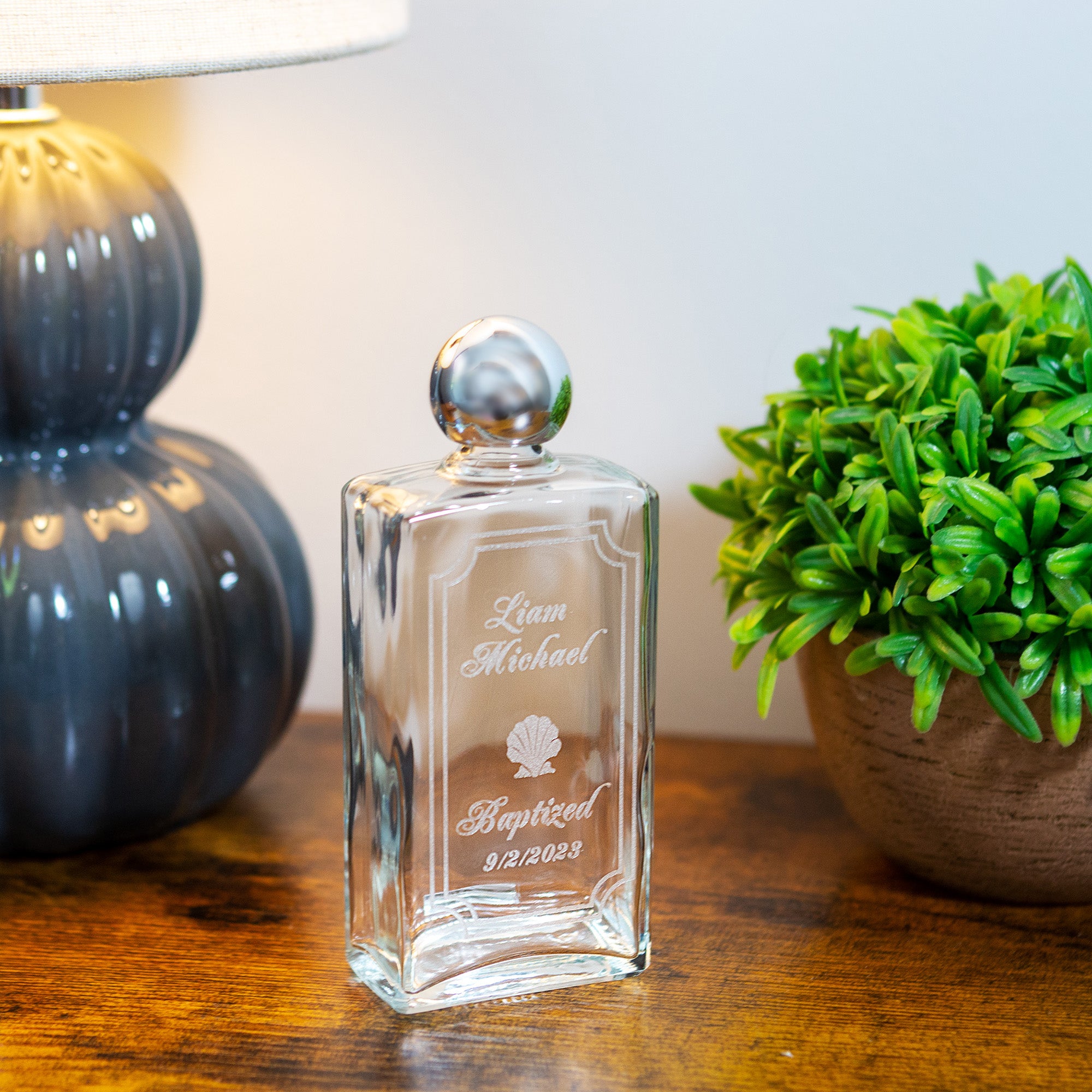 Personalized Baptism Holy Water Bottle