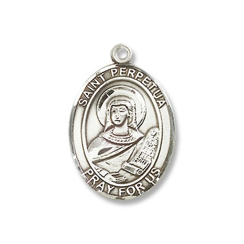 Sterling Silver St. Perpetua Pendant w/ Chain