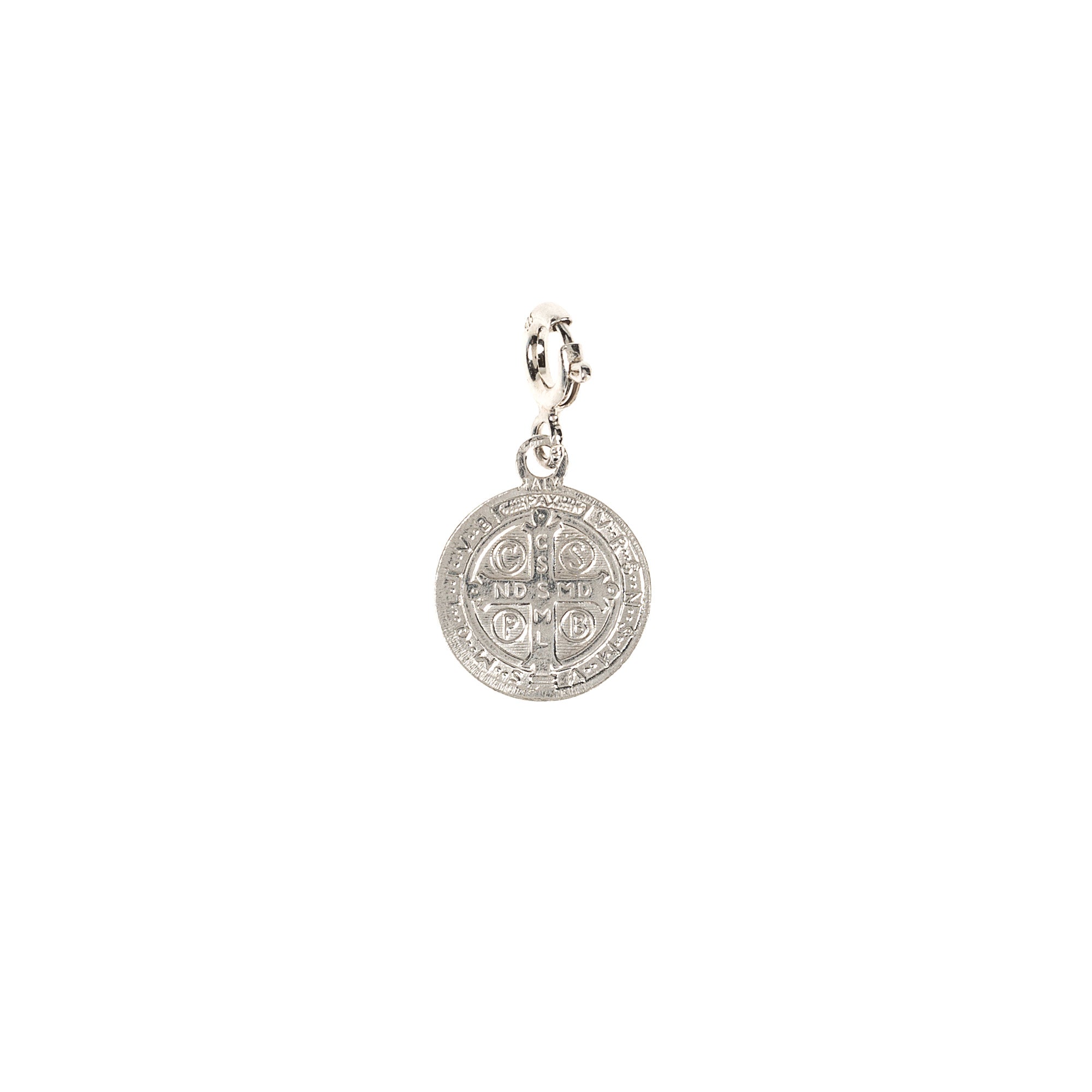 Sterling Silver St. Benedict Medal Clip Charm