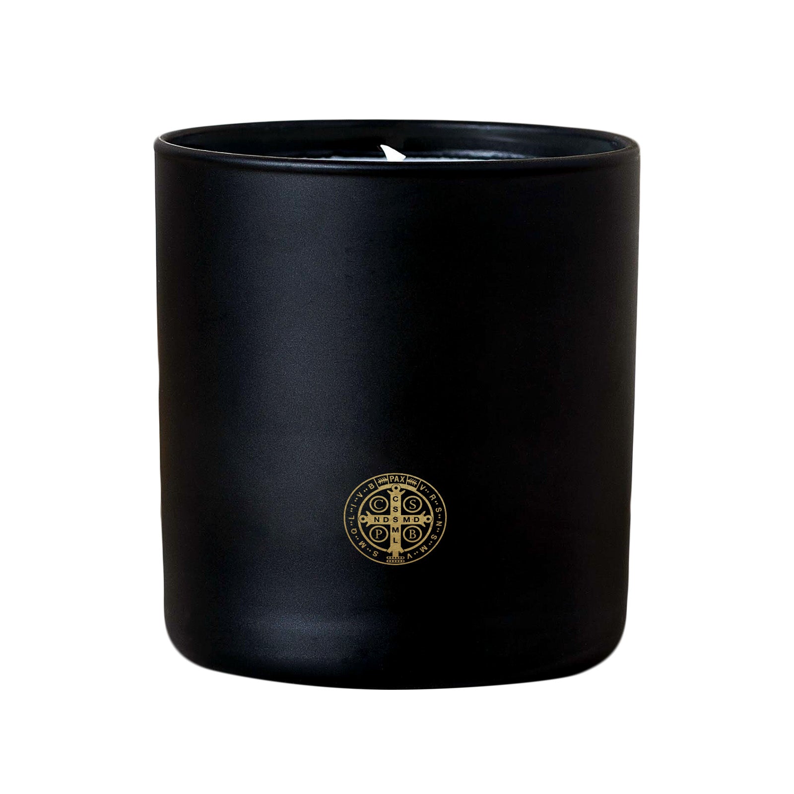 Black & Gold St. Benedict Medal Candle