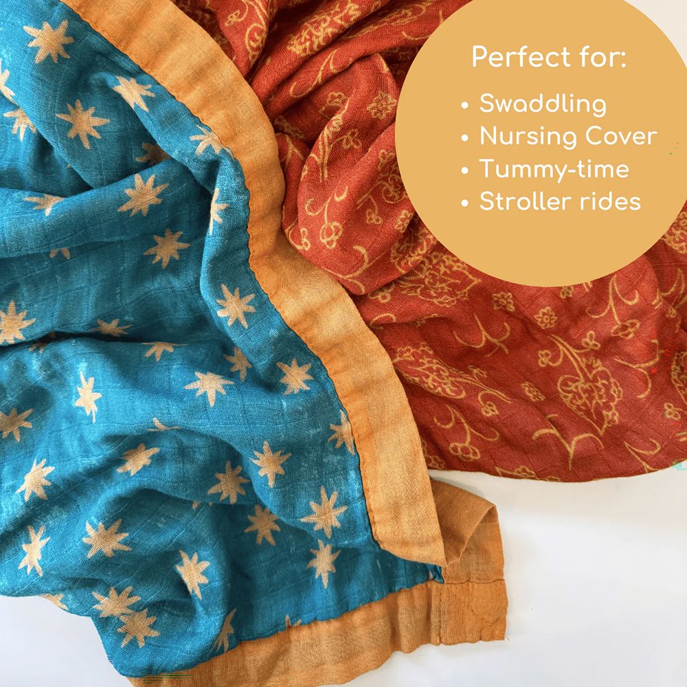 Guadalupe Stars & Mantle Luxury Muslin Kids Blanket
