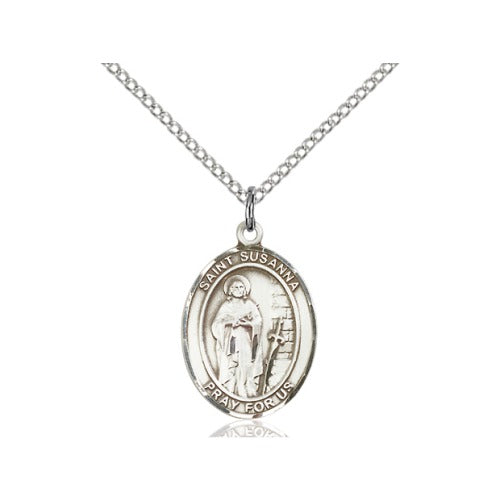 Sterling Silver St. Susanna Pendant w/ Chain