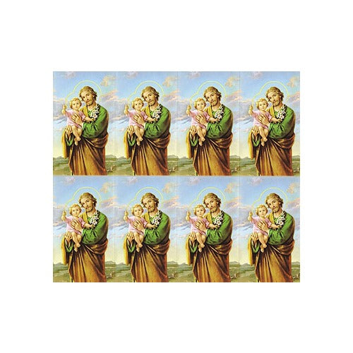 Laminated St. Joseph Personalized Prayer Card (Priced Per Card)