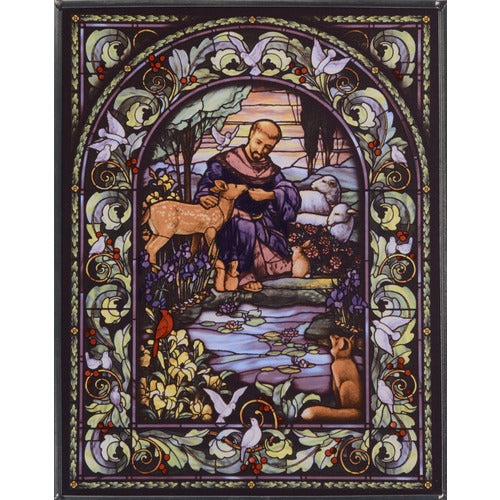 St. Francis Stained Glass Rectangle
