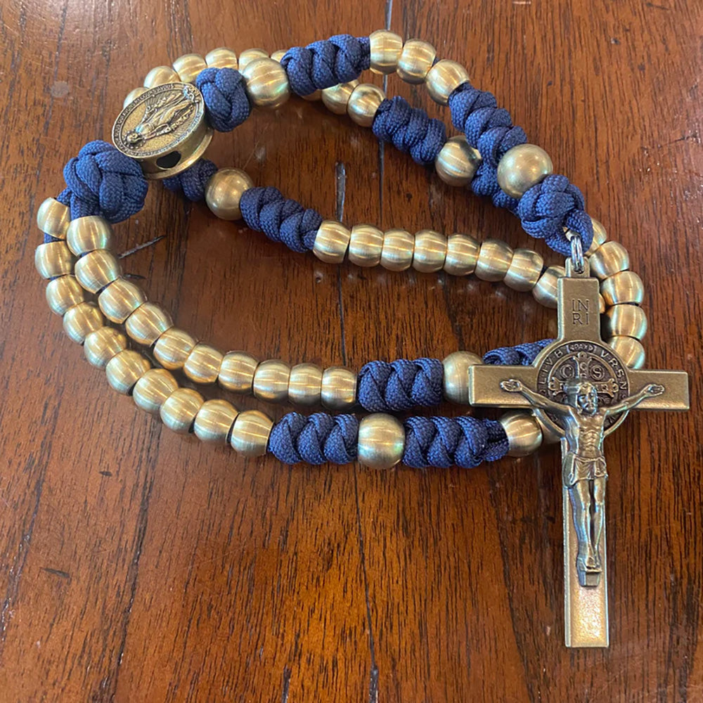 miracleマントルピース Pink and Blue Variegated Rosary of Our Lady of the Miraculous
