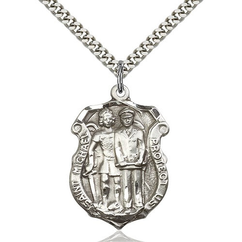 Sterling Silver St. Michael the Archangel Pendant - 2509103