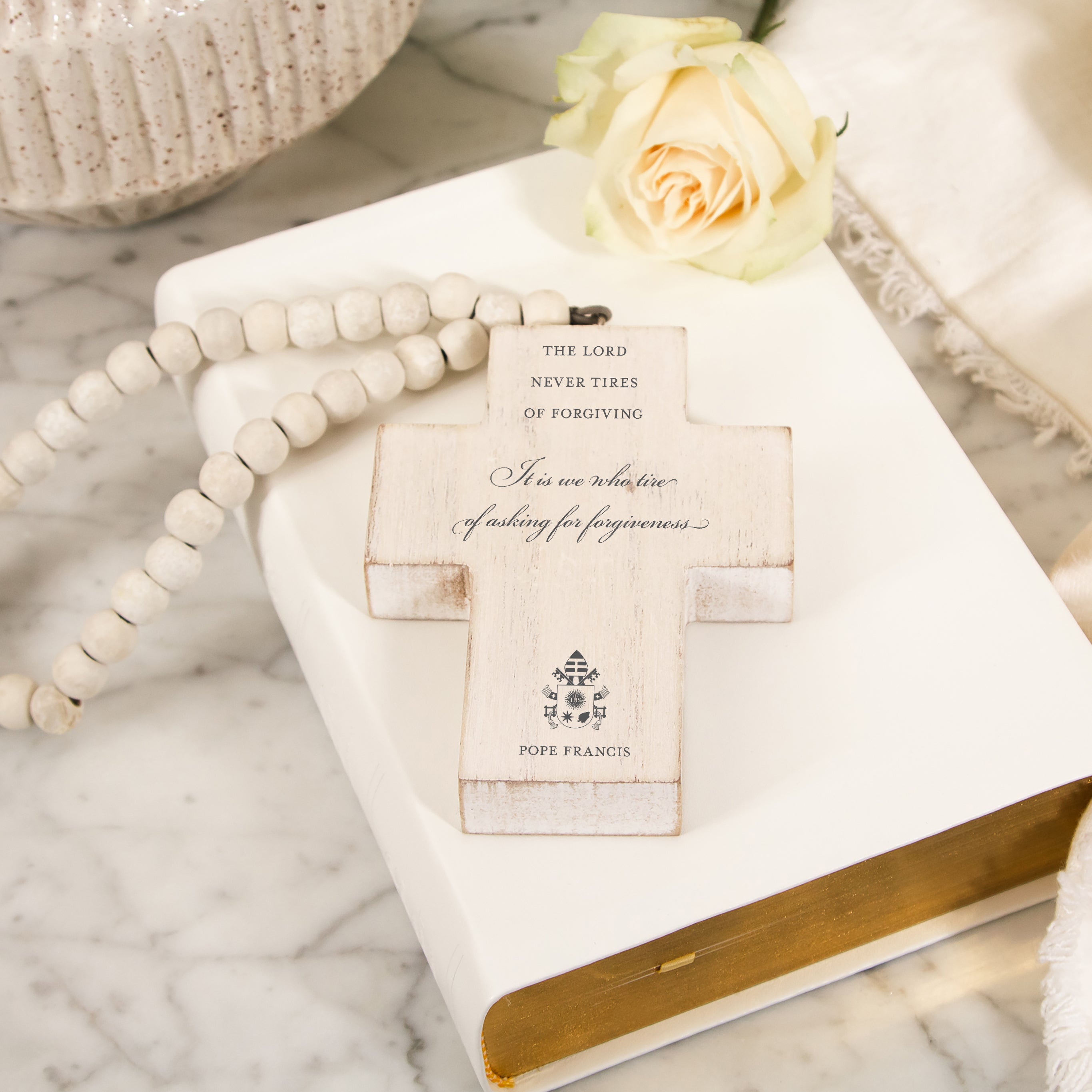 Pope Francis Forgiving Hanging Cross