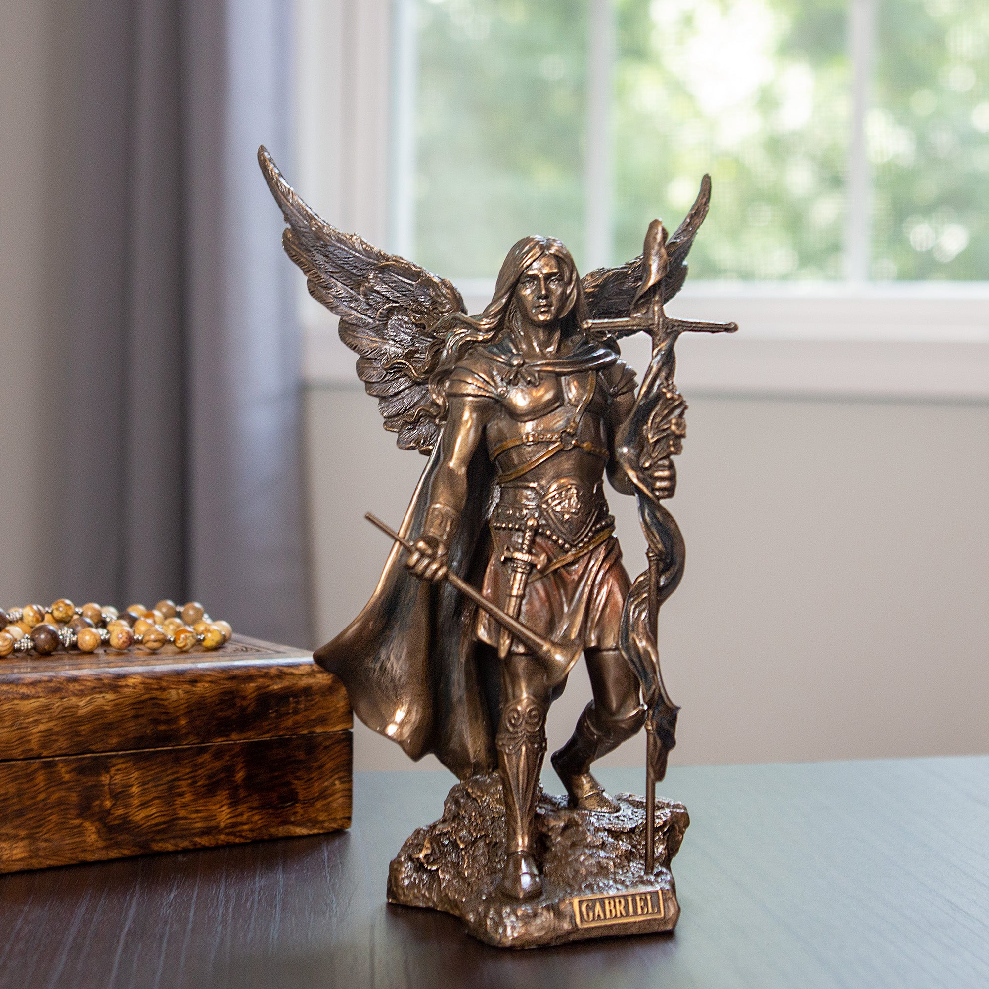 Archangel Gabriel 9" Bronzed Statue
