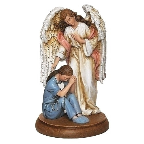 Angel Protecting Female Doctor/Nurse Figurine - 7.25"