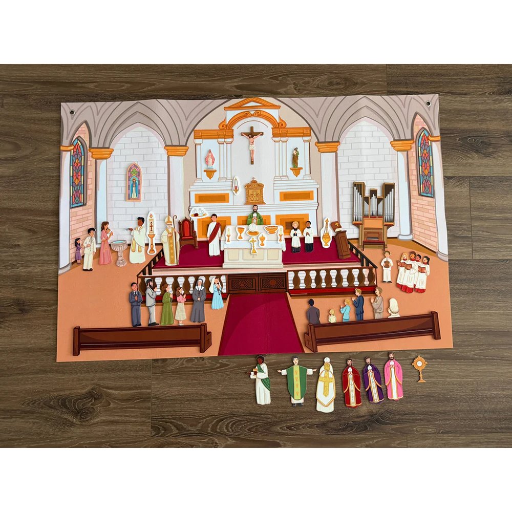 Pray & Play Church Felt Story Board Set - 50+ Pieces