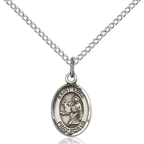 Sterling Silver St. Luke the Apostle Petite Pendant
